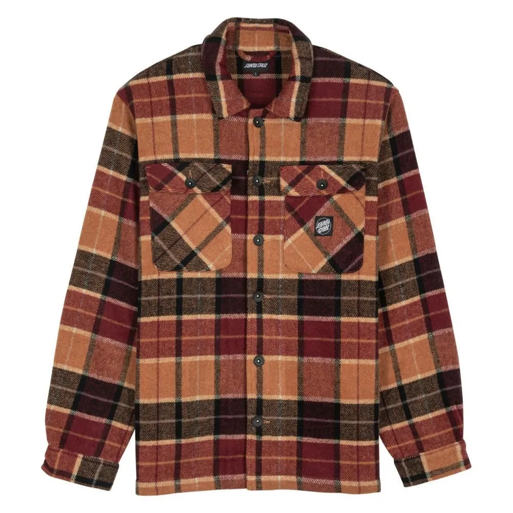 Santa Cruz Shirt Lodge - Burnt Orange Check