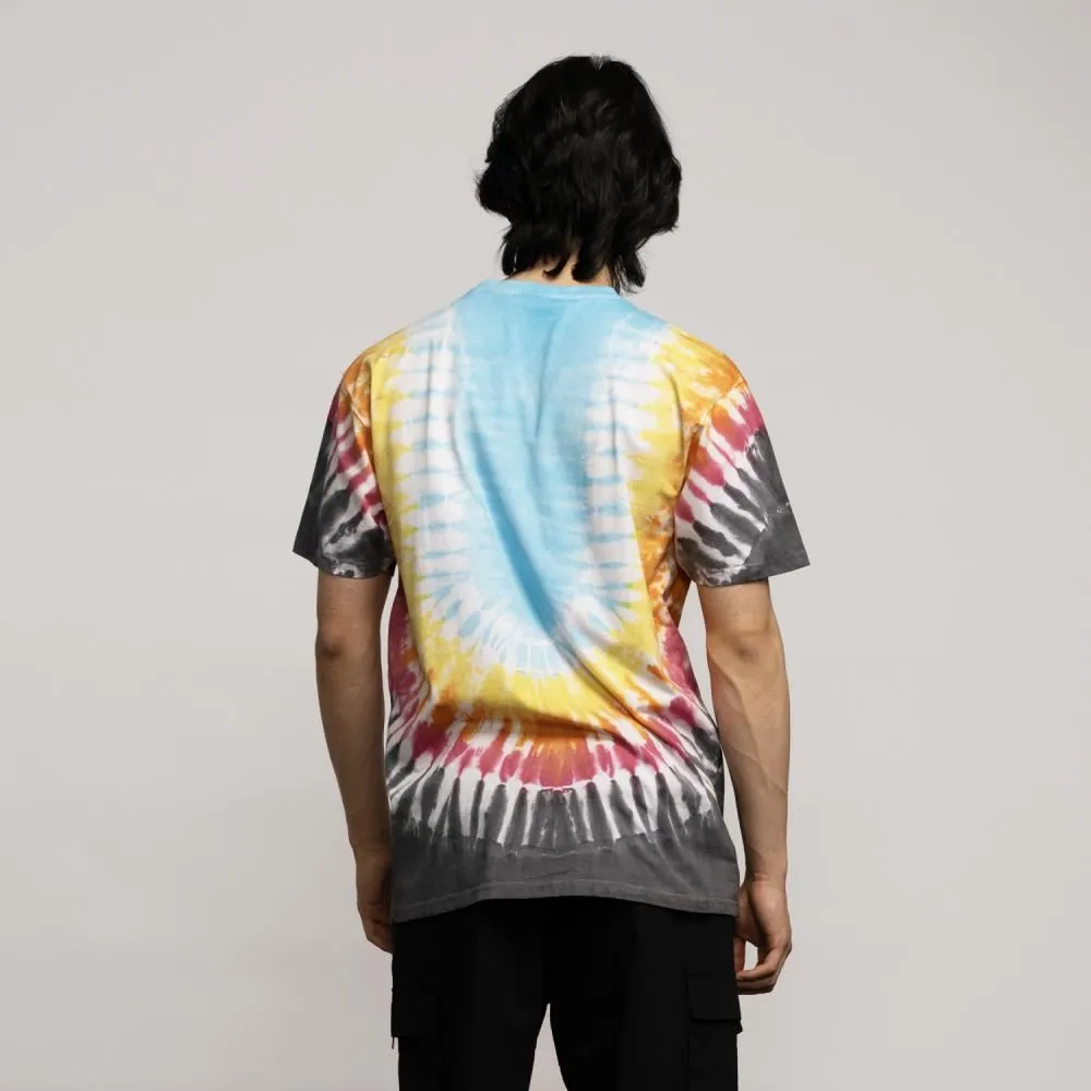Santa Cruz T-Shirt Dressen Rose Crew Three Front - Black Rainbow