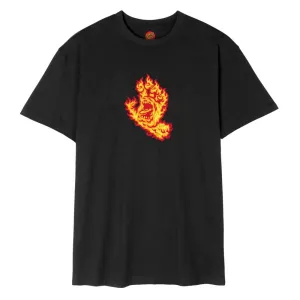 Santa Cruz T-Shirt Flame Hand - Black