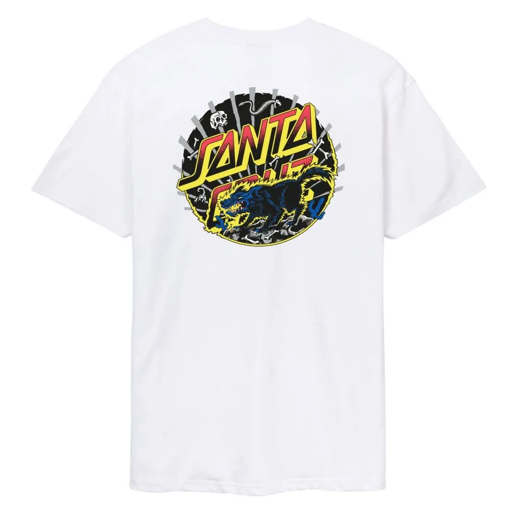 Santa Cruz T-Shirt Kendall Wolf Dot - White