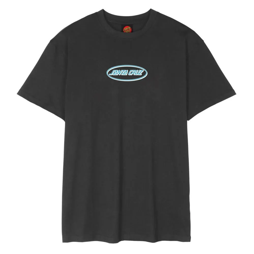 Santa Cruz T-Shirt Other Classic Strip Oval Tee - Washed Black