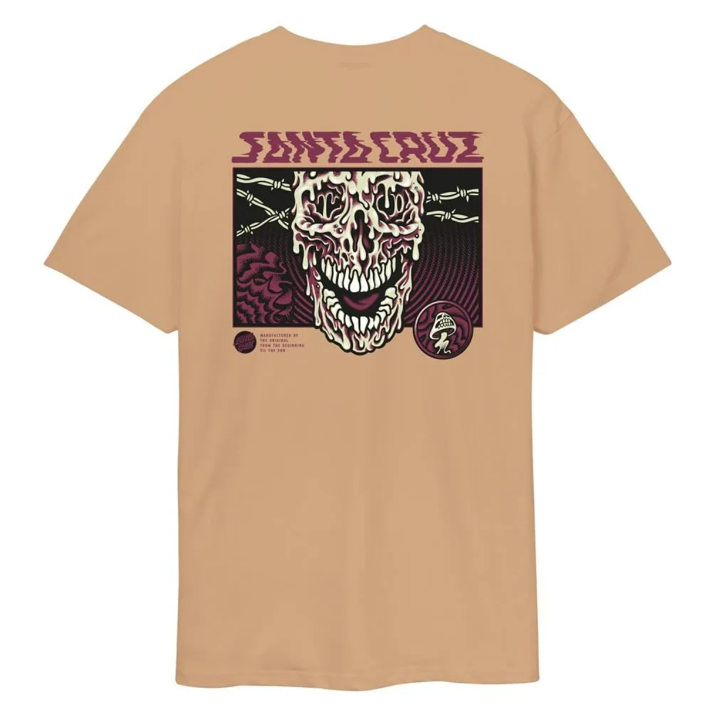 Santa Cruz T-Shirt Toxic Skull T-Shirt - Taupe