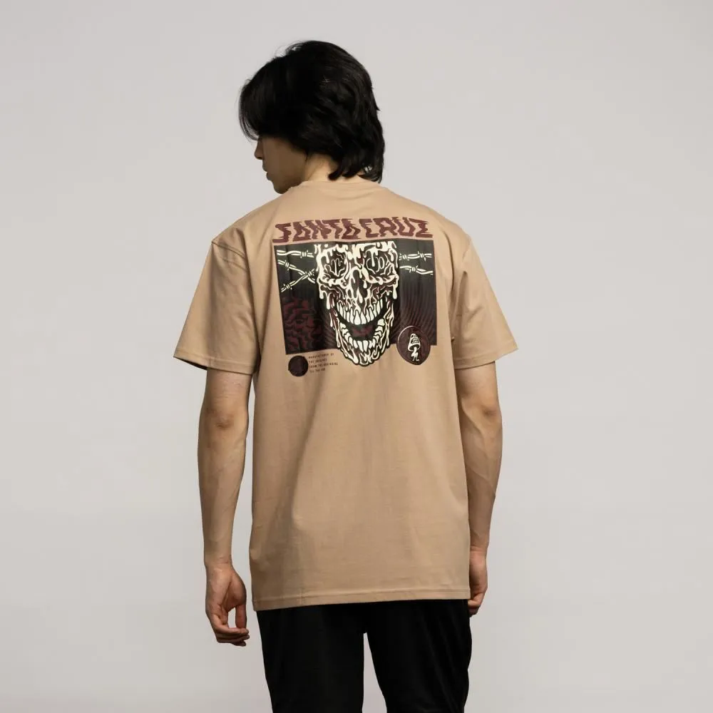 Santa Cruz T-Shirt Toxic Skull T-Shirt - Taupe