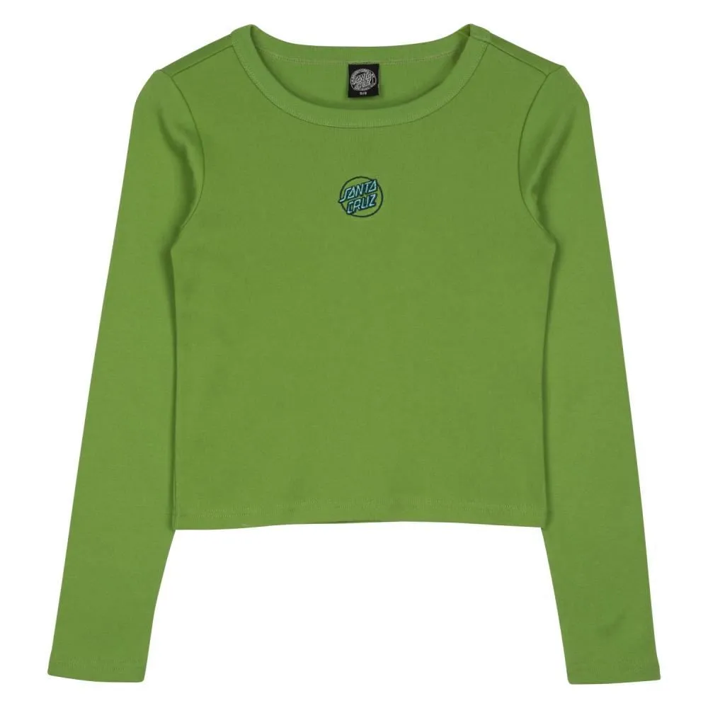 Santa Cruz Womens L/S T-Shirt Partial Dot Emb L/S T-Shirt - Apple