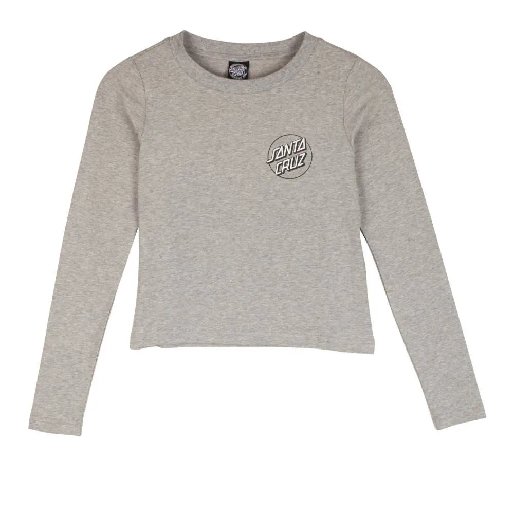 Santa Cruz Womens L/S T-Shirt Screaming Paisley Dot T-Shirt - Heather Grey