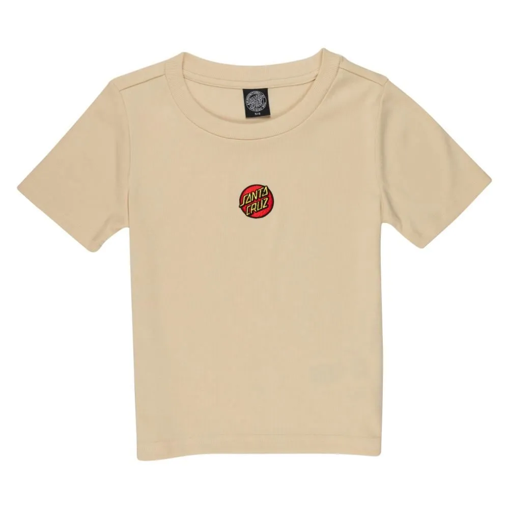Santa Cruz Womens T-Shirt Classic Dot Emb T-Shirt - Beige