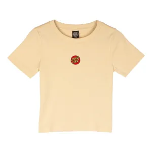 Santa Cruz Womens T-Shirt Classic Dot Emb T-Shirt - Cream