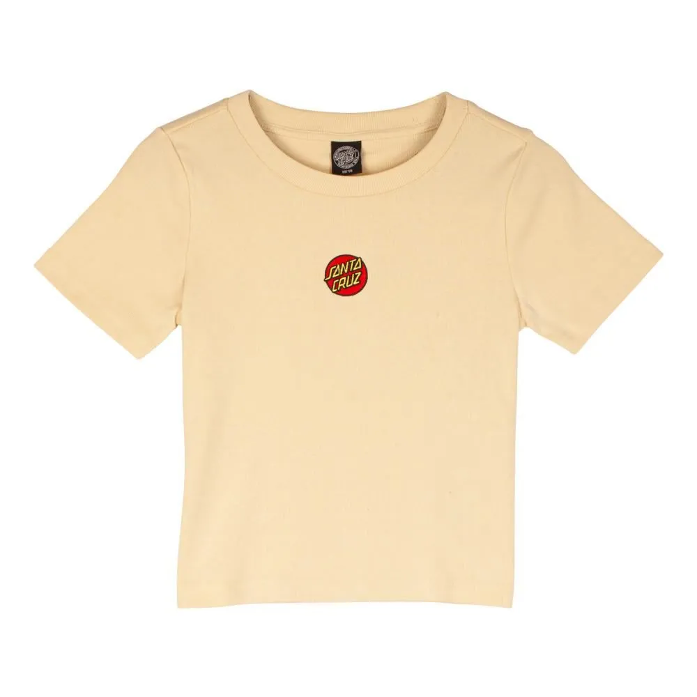 Santa Cruz Womens T-Shirt Classic Dot Emb T-Shirt - Cream
