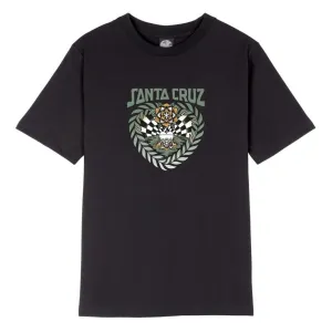 Santa Cruz Womens T-Shirt Heart Set Front T-Shirt - Black Wash