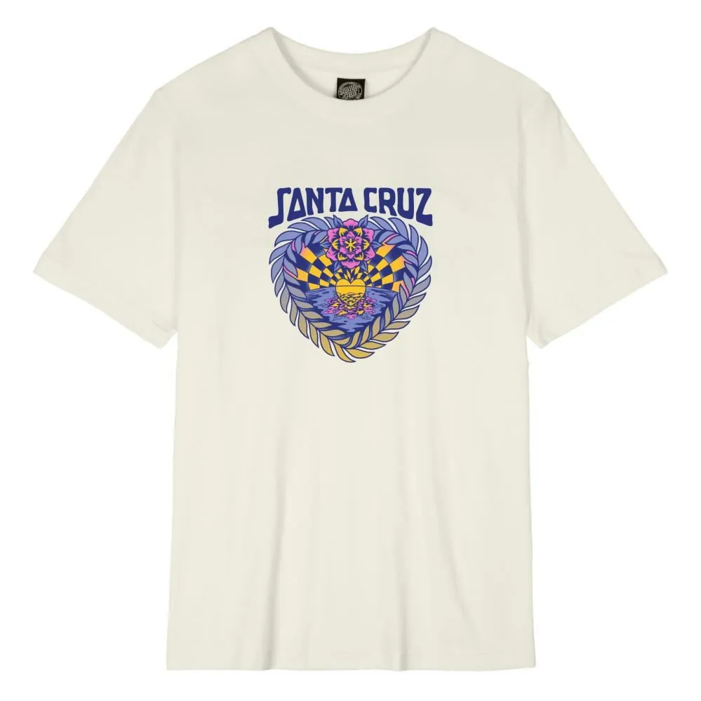Santa Cruz Womens T-Shirt Heart Set Front T-Shirt - Off White