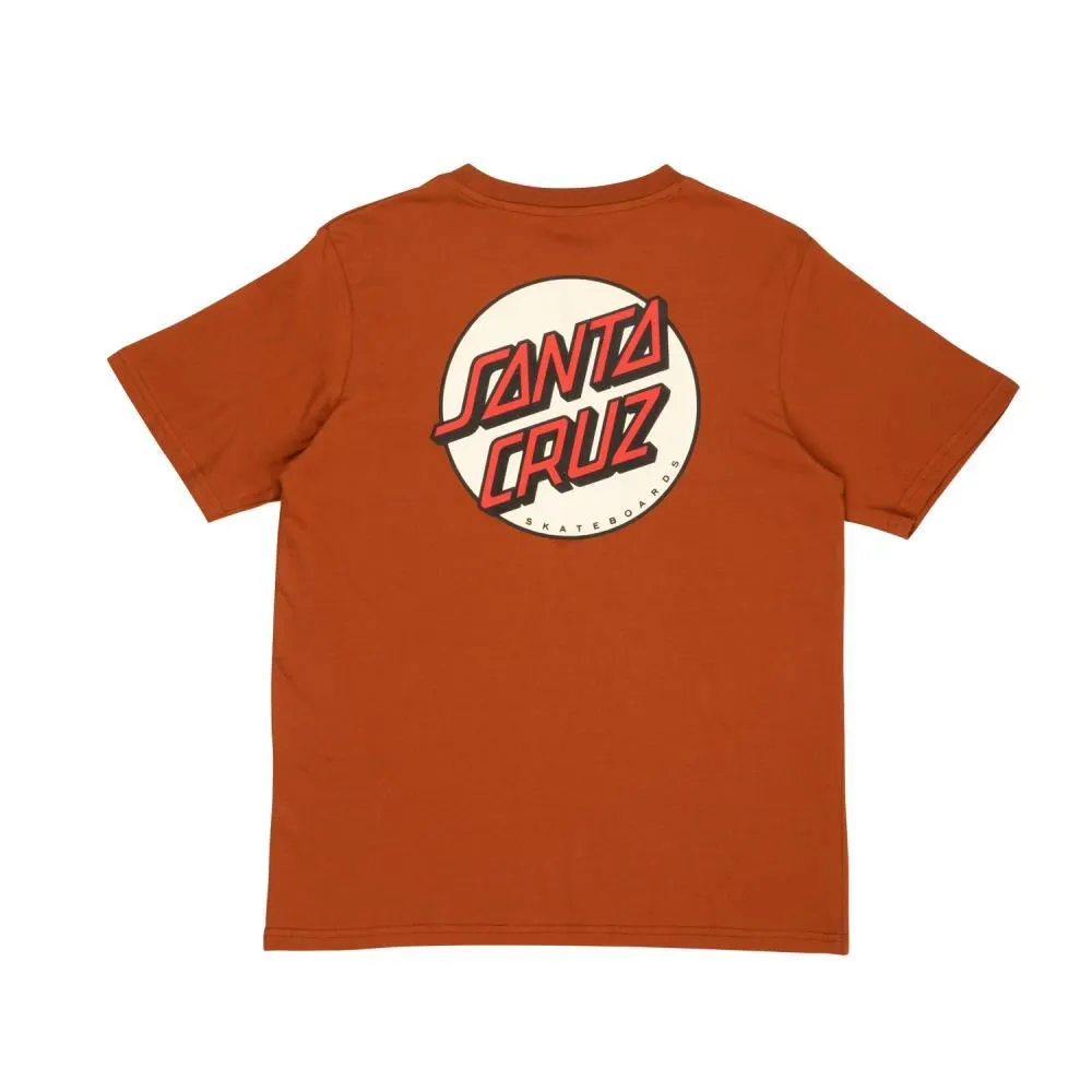 Santa Cruz Womens T-Shirt Other Dot Chest T-Shirt - Brown