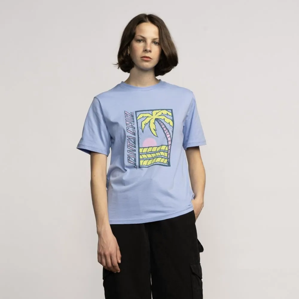 Santa Cruz Womens T-Shirt Palm Strip T-Shirt - Hyacinth