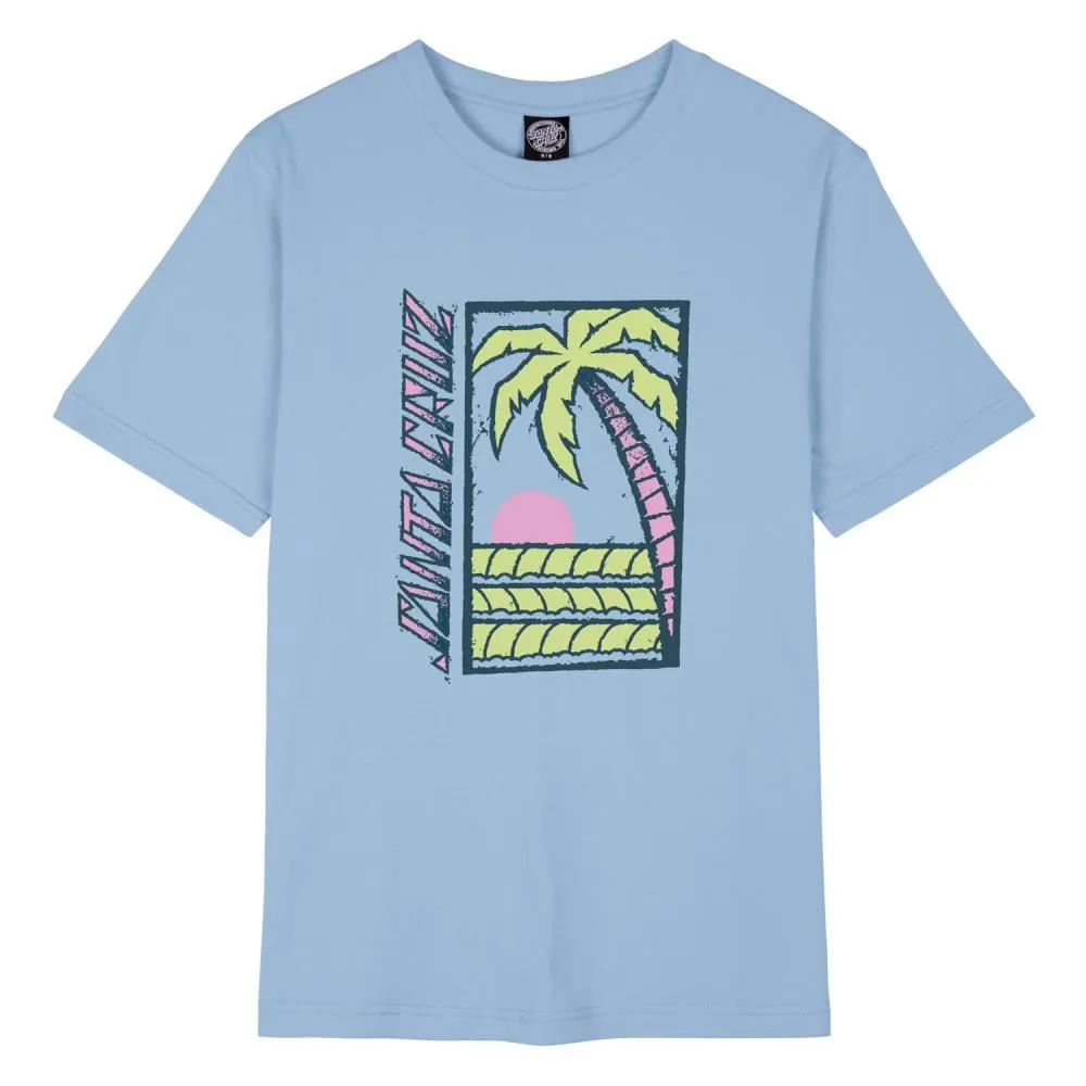 Santa Cruz Womens T-Shirt Palm Strip T-Shirt - Hyacinth