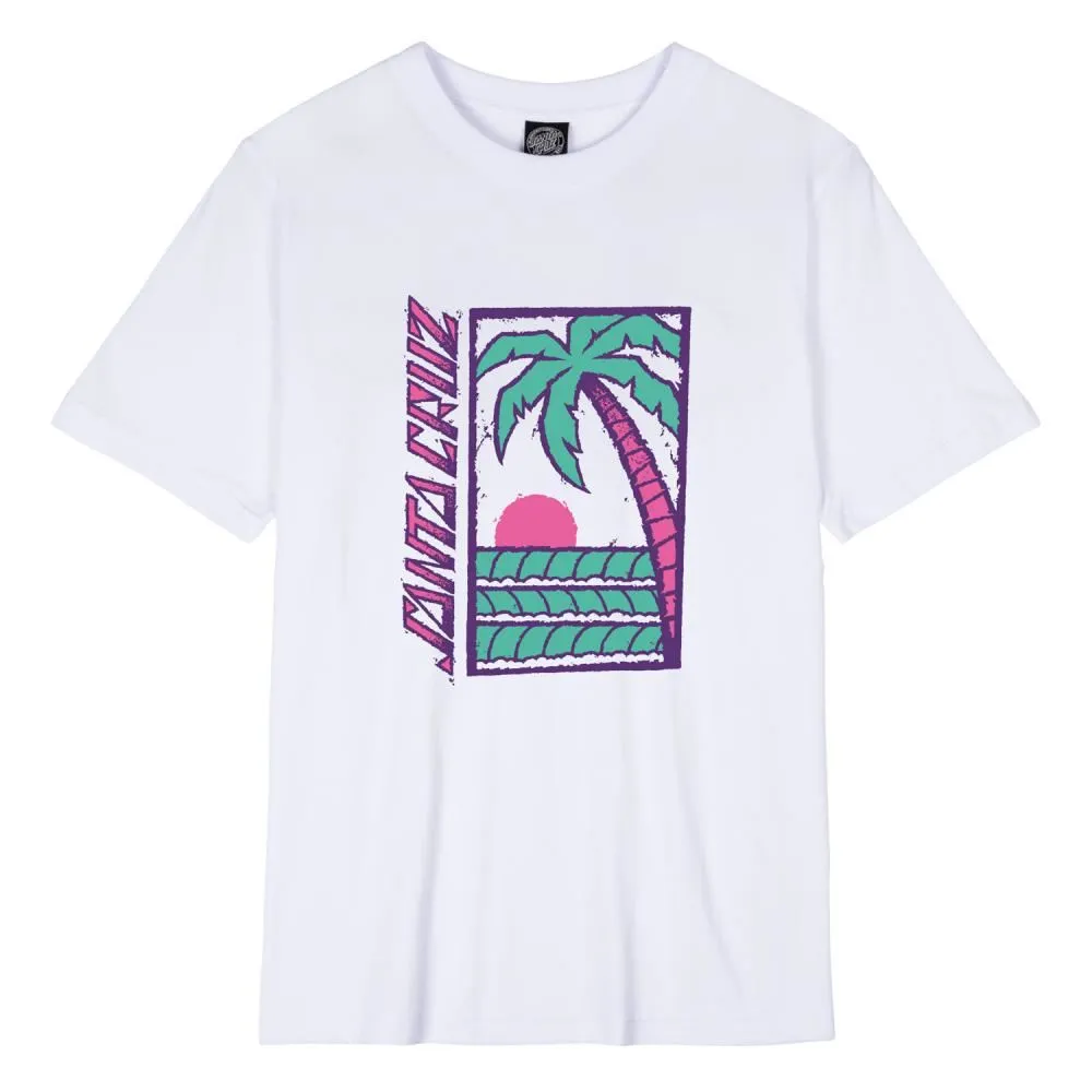 Santa Cruz Womens T-Shirt Palm Strip T-Shirt - White