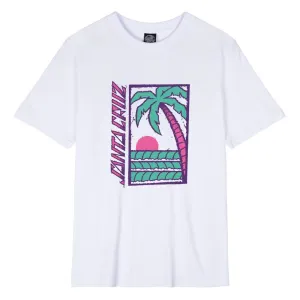 Santa Cruz Womens T-Shirt Palm Strip T-Shirt - White