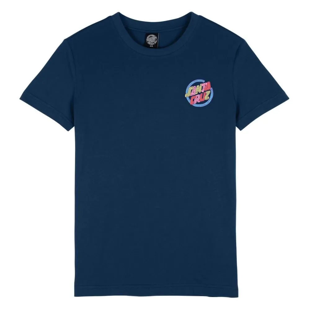 Santa Cruz Womens T-Shirt Tubular Dot T-Shirt - Navy