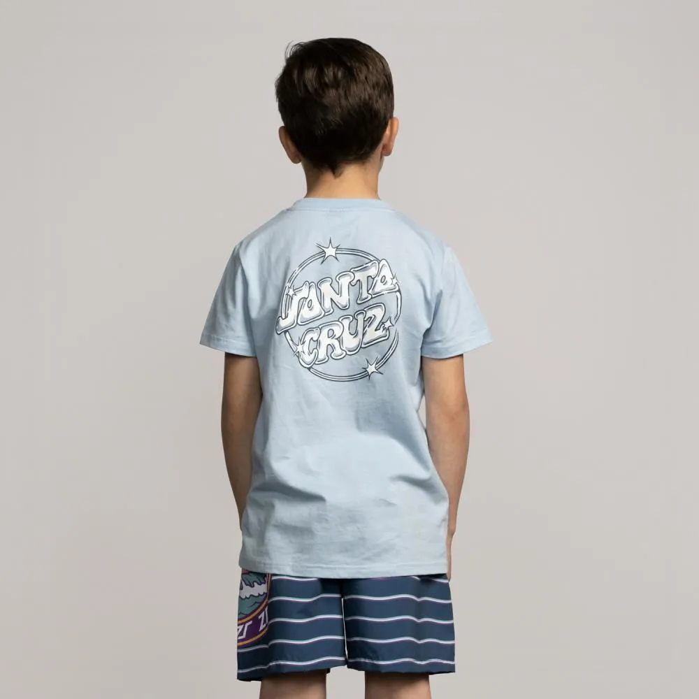 Santa Cruz Youth T-Shirt Youth Glint Dot T-Shirt - Sky Blue