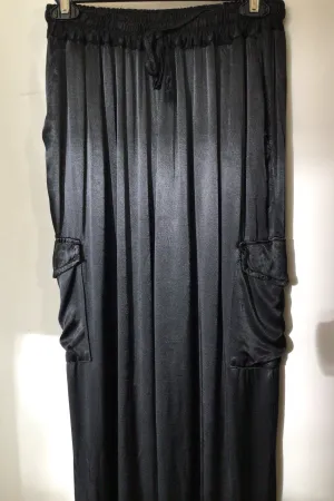 Satin Cargo Pants