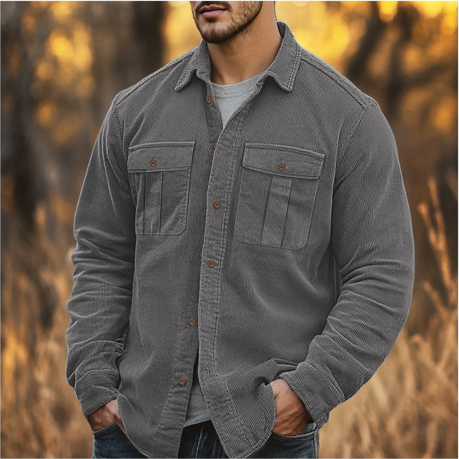 Sefa | Corduroy Men's Shirt