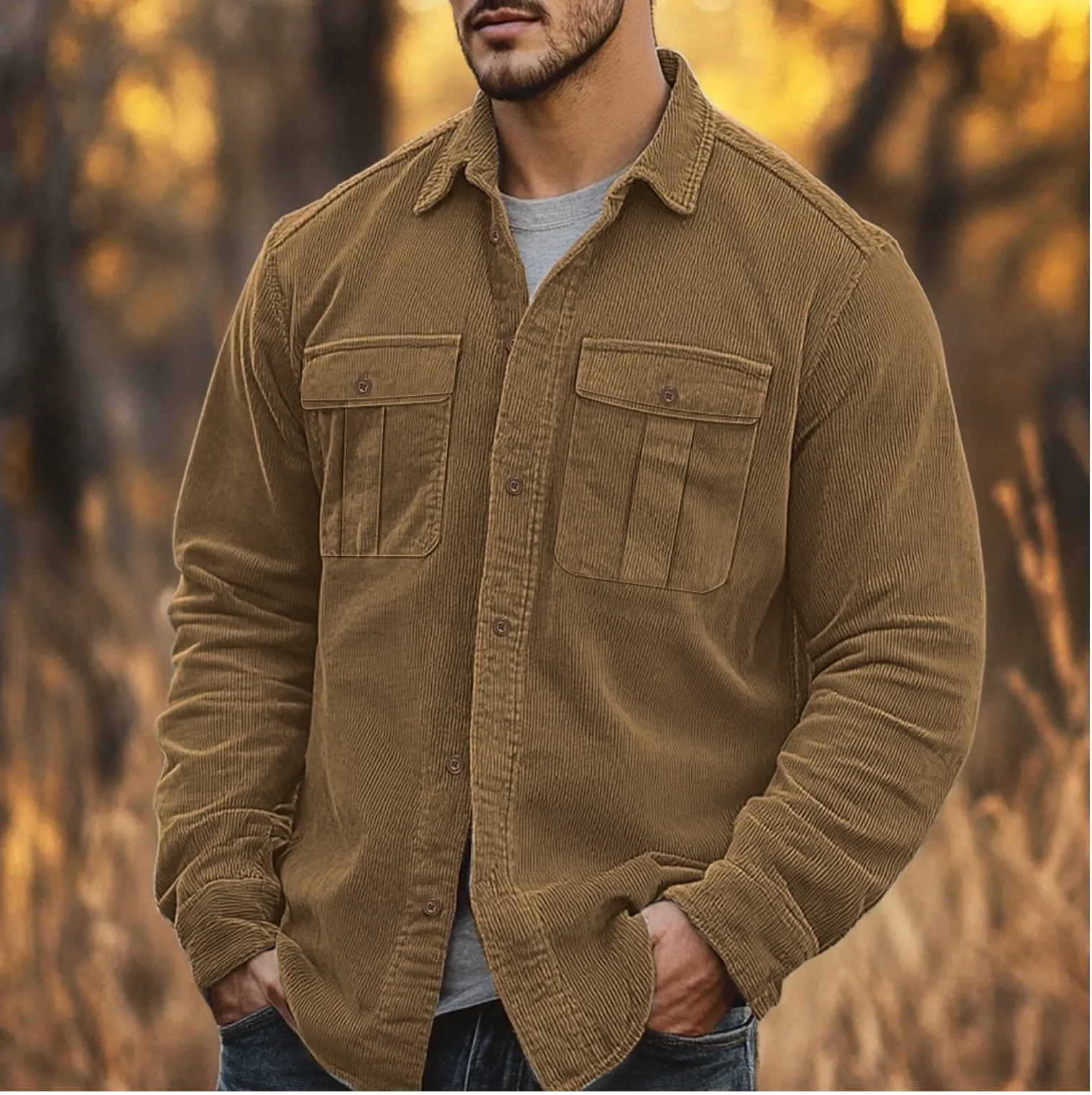 Sefa | Corduroy Men's Shirt