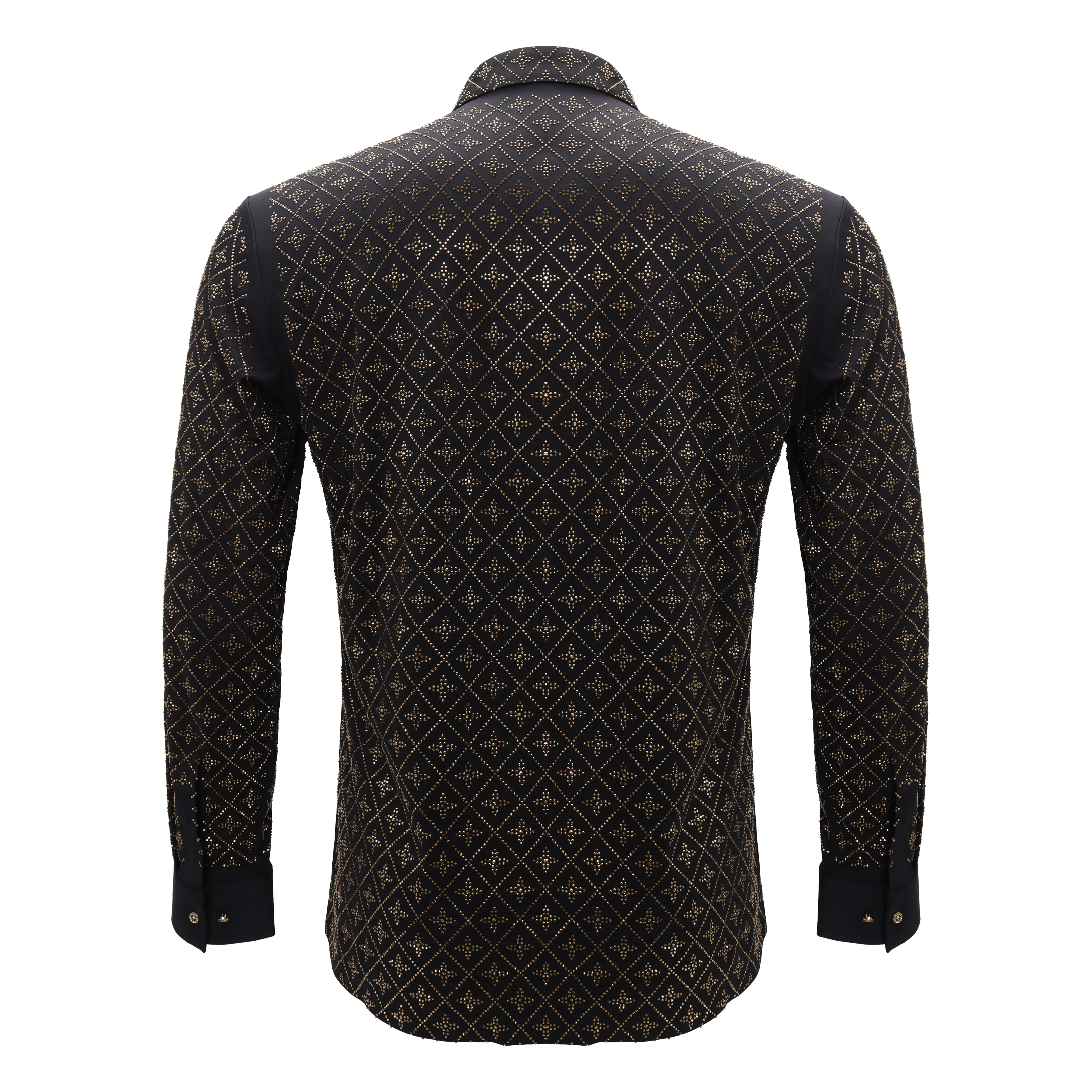 Sharp Armor Button-Up Shirt BLACK/GOLD