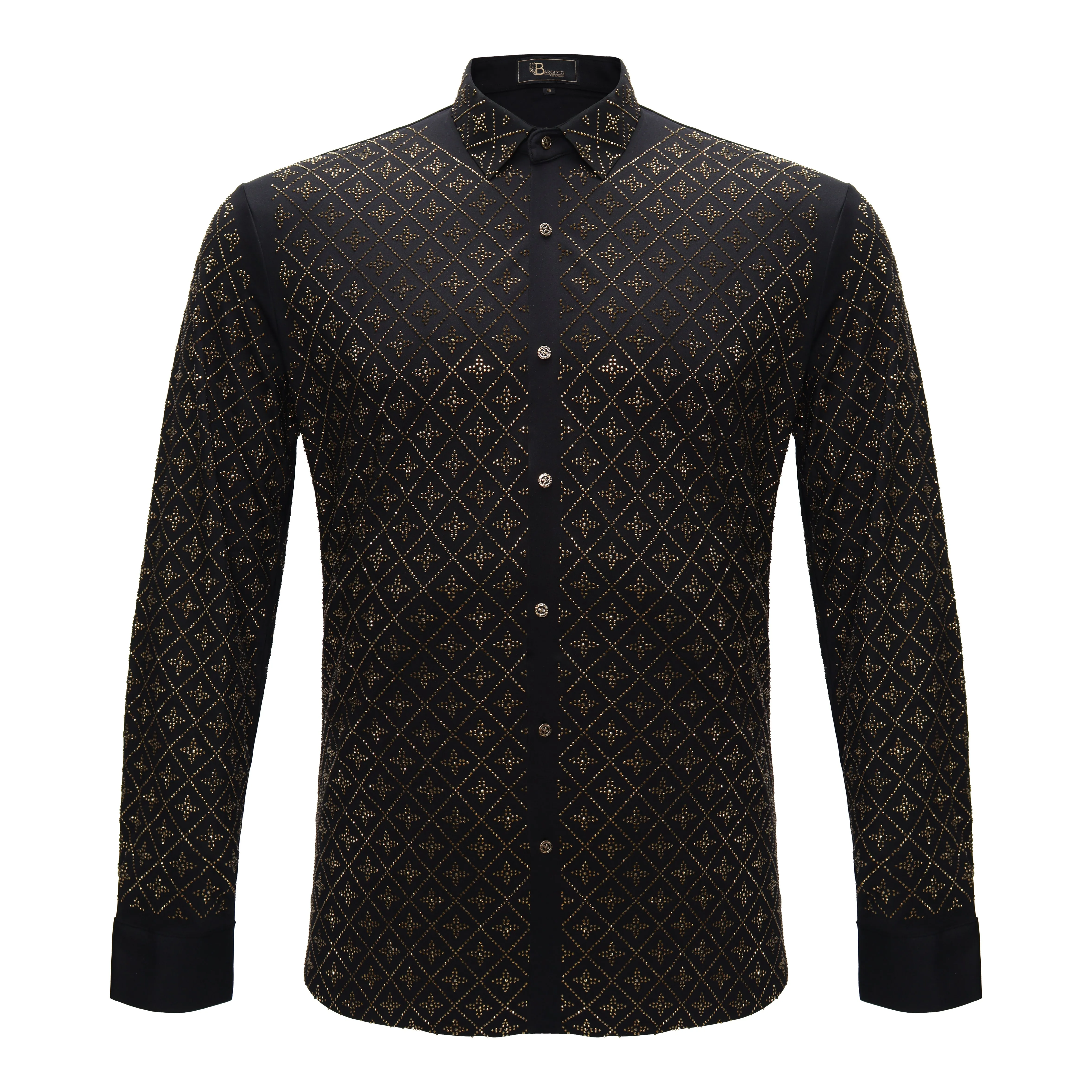 Sharp Armor Button-Up Shirt BLACK/GOLD