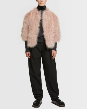 Short feather jacket