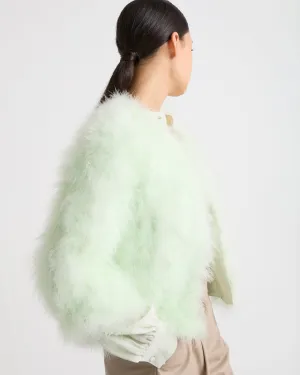 Short feather jacket