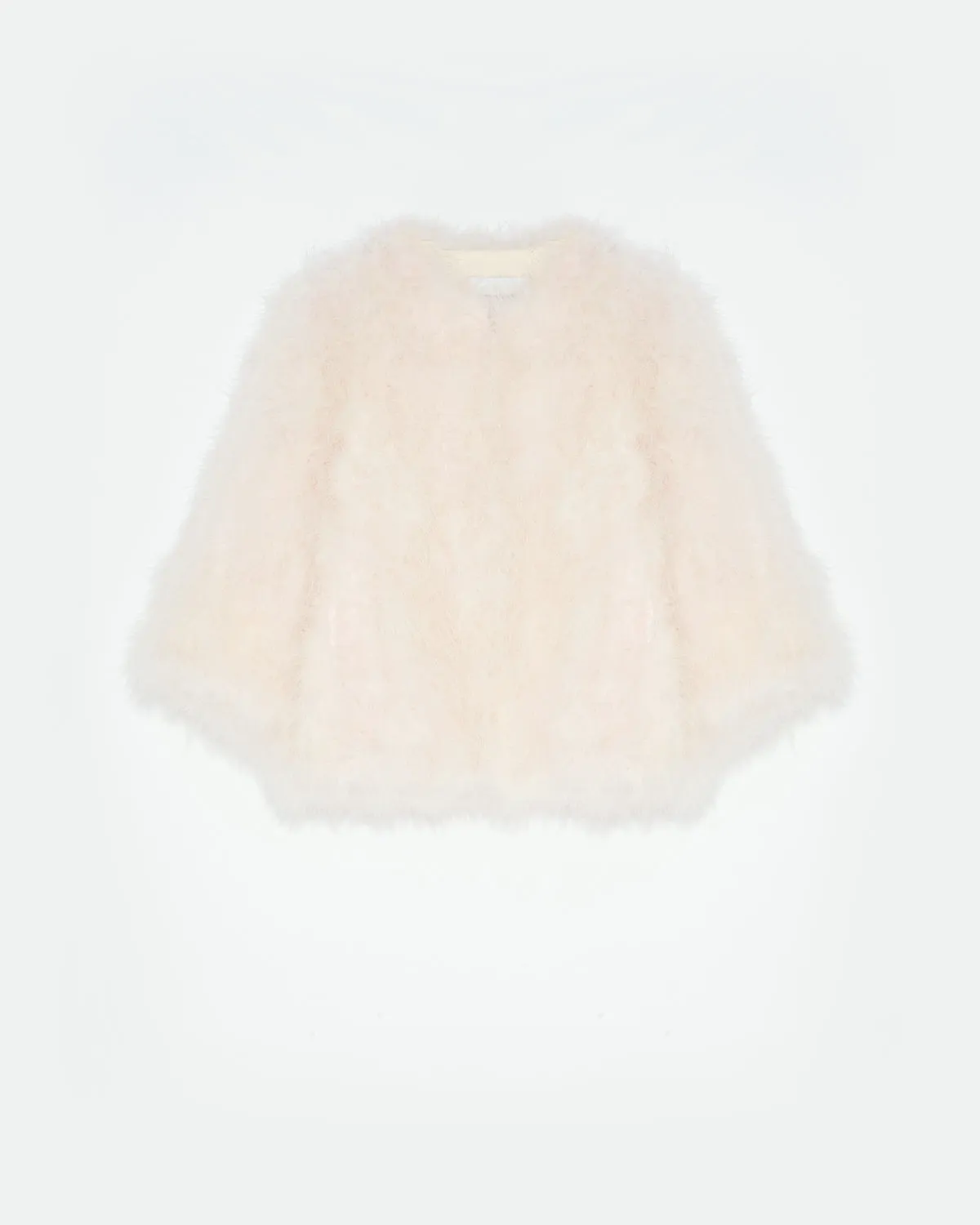 Short feather jacket