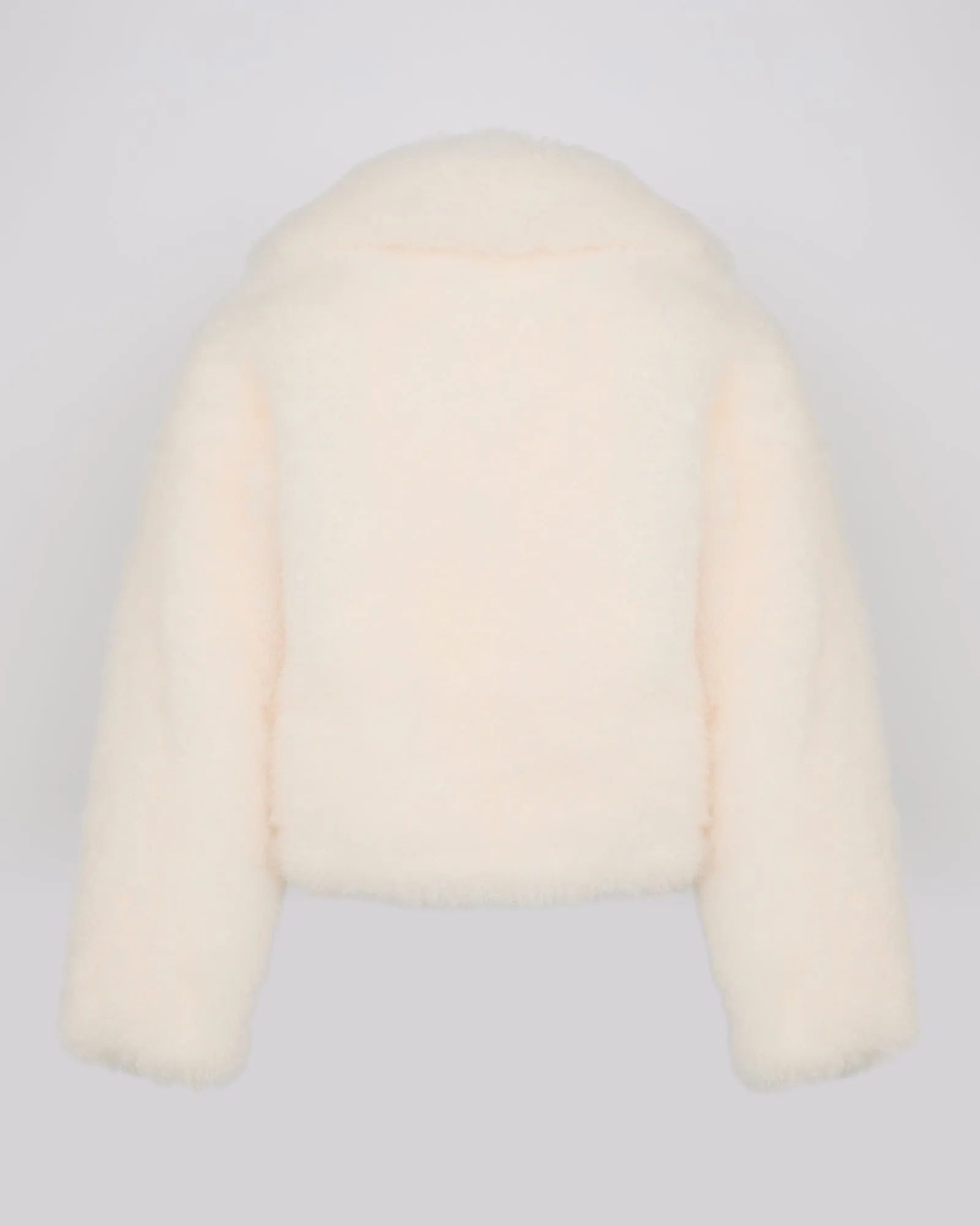 Short jacket in curly cashmere-feel lambswool