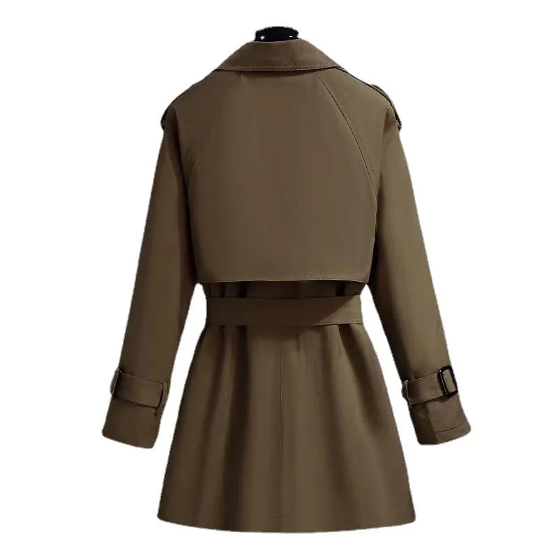 Short Windbreaker Female Small Person Fashion Workwear British Wind Temperament Slim Coat