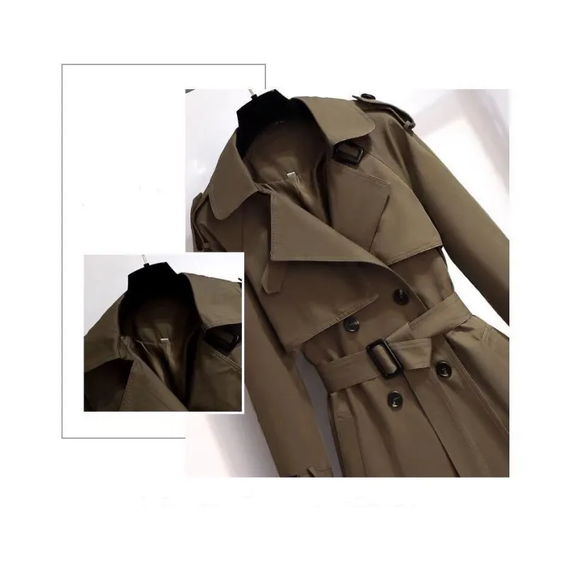 Short Windbreaker Female Small Person Fashion Workwear British Wind Temperament Slim Coat