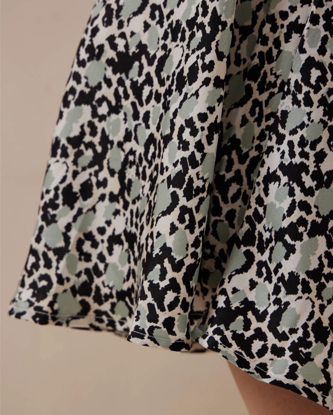 Sia Skirt - Mint Leopard