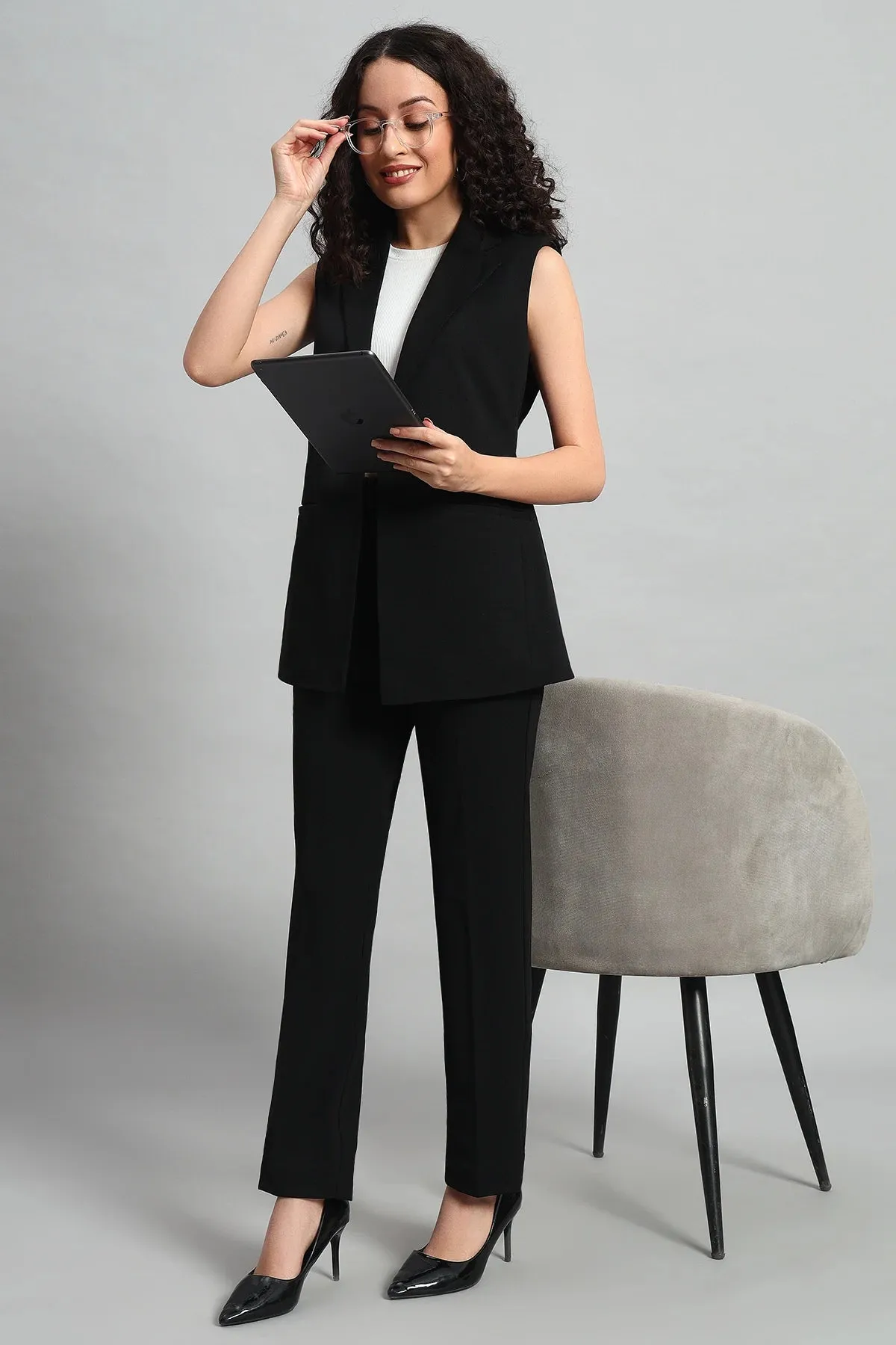 Signature Blazer Co-ord Set, Black