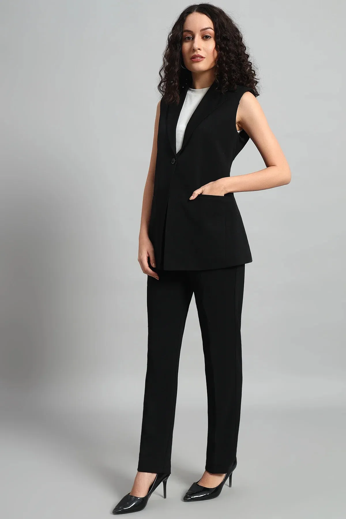 Signature Blazer Co-ord Set, Black