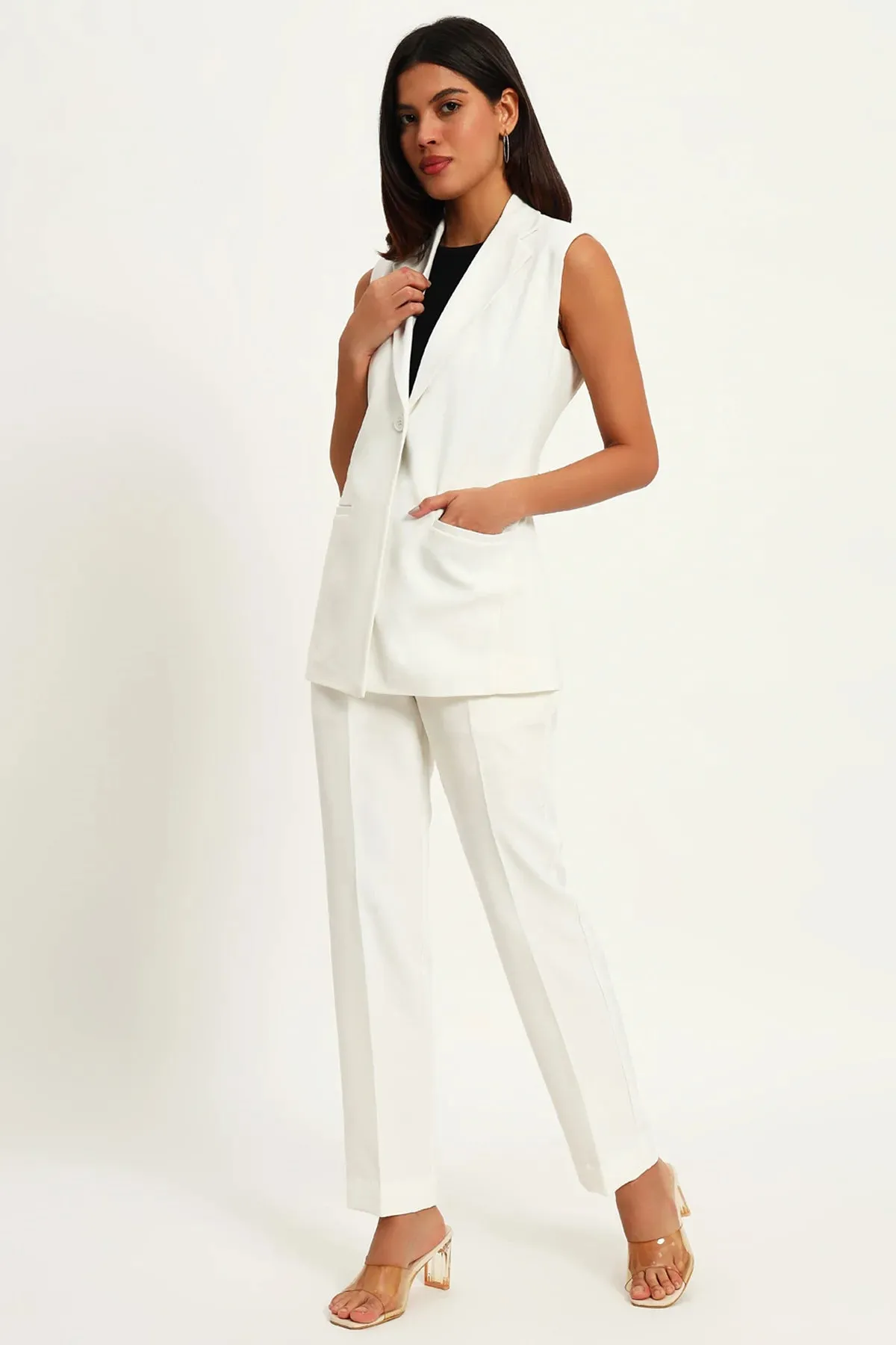 Signature Blazer Co-ord Set, Ivory