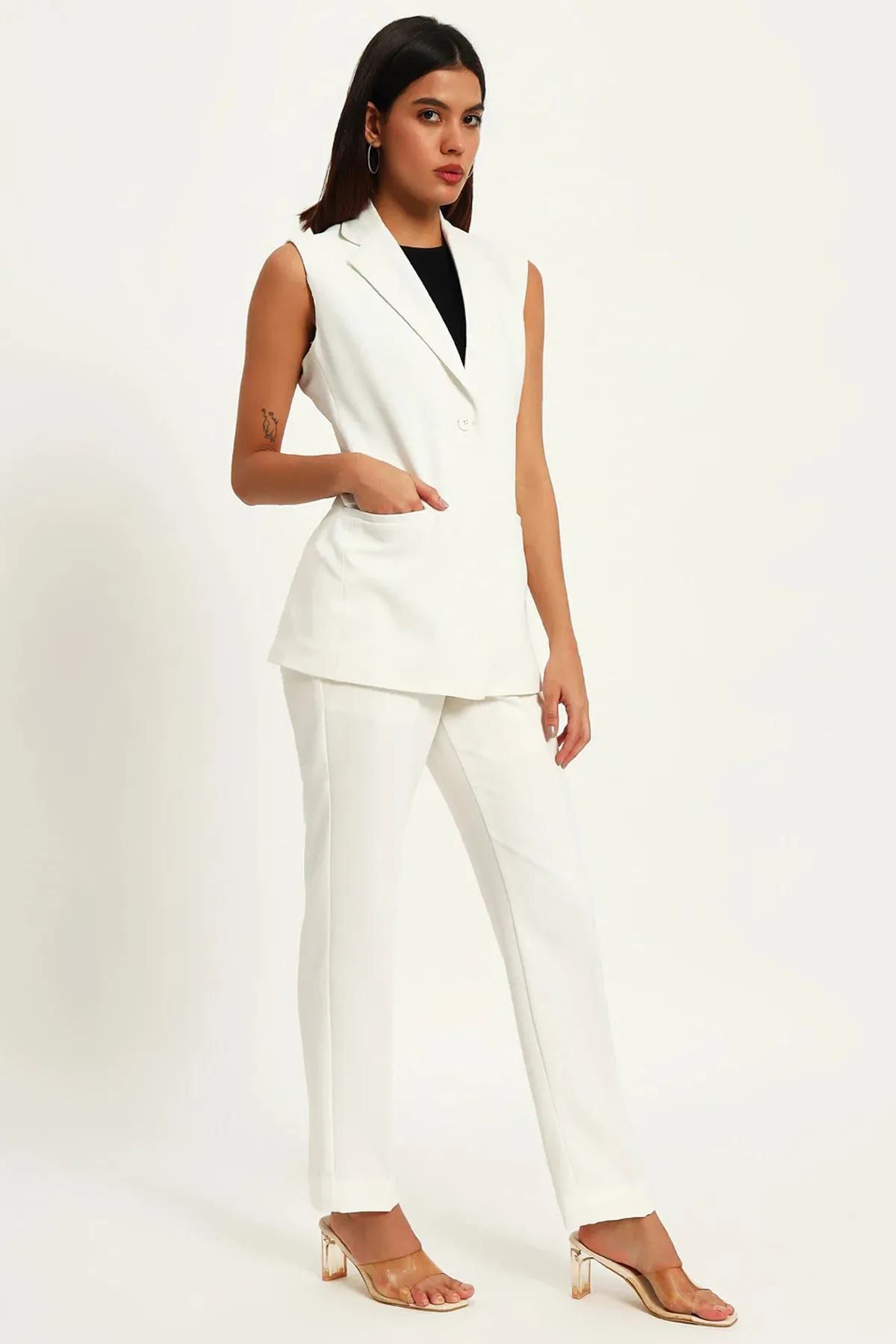Signature Blazer Co-ord Set, Ivory