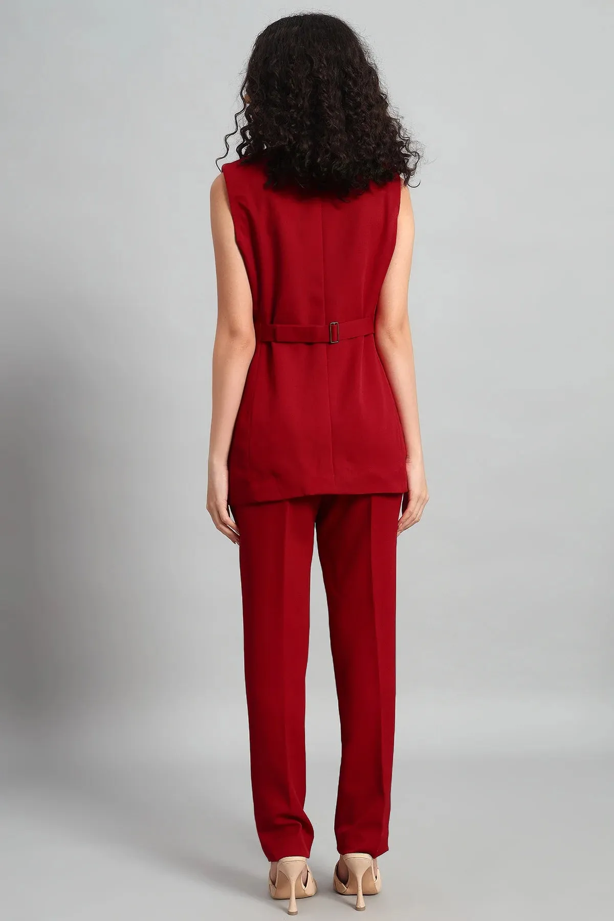 Signature Blazer Co-ord Set, Red