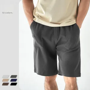 Simple Drawstring Waist Sports Shorts Men