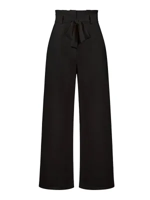 Simple Loose Wide Leg Solid Color Casual Pants Bottoms