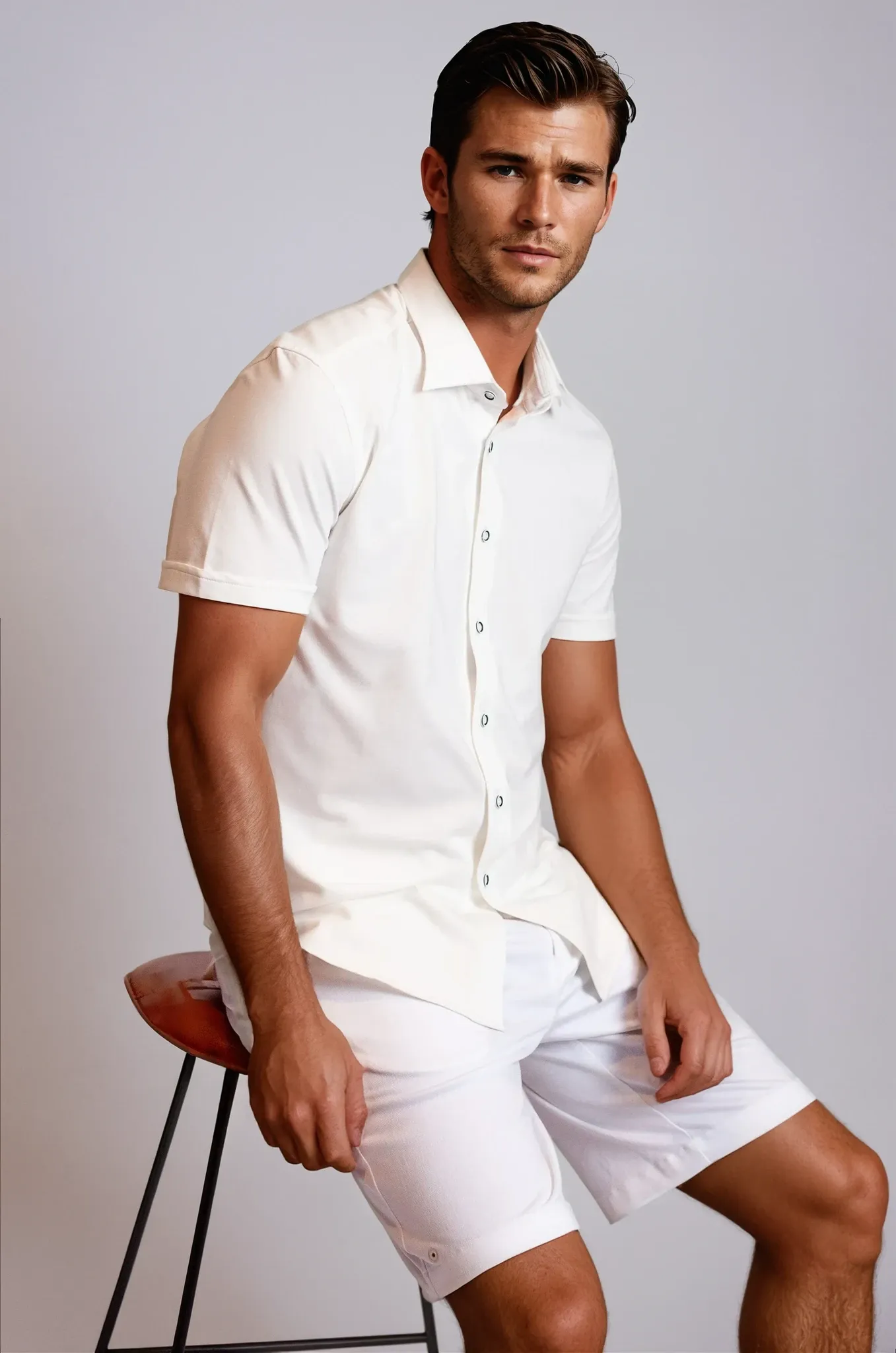 Single Shot Short Sleeve Tech Shirt - White
