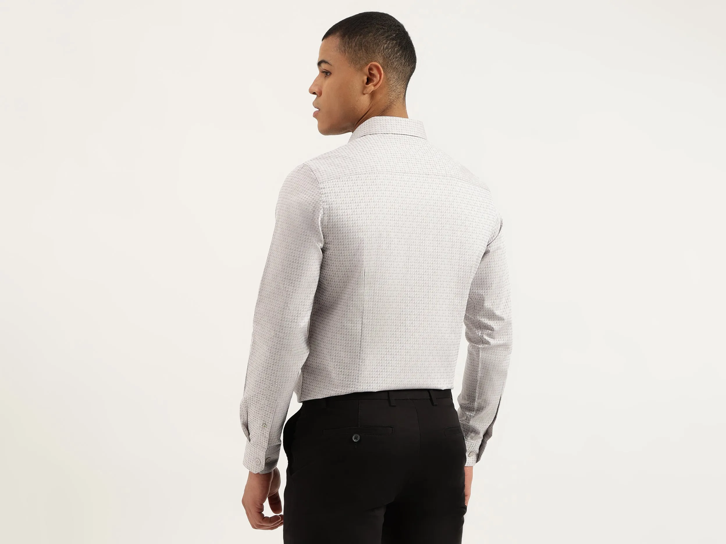 Slim Fit Cut Away Printed Shirts