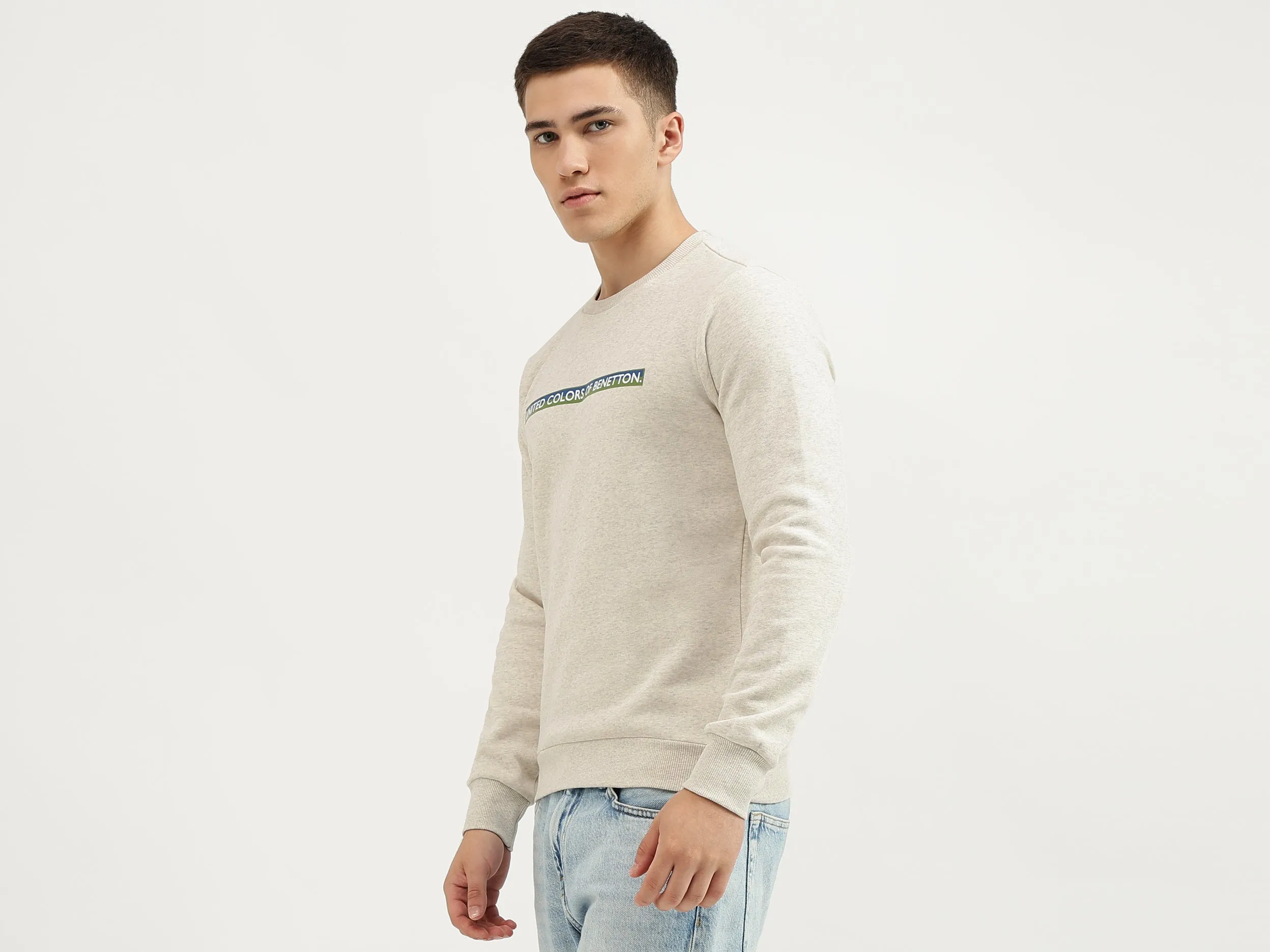 Slim Fit Round Neck Printed Sweatshirts