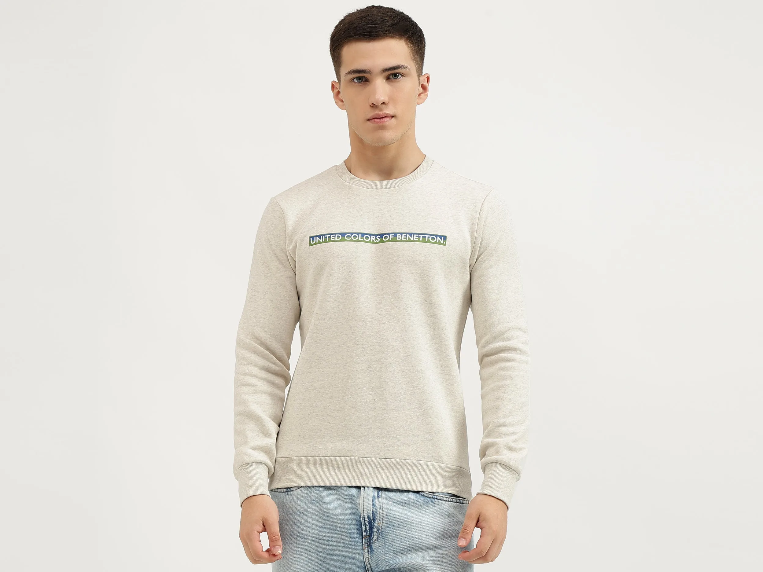Slim Fit Round Neck Printed Sweatshirts