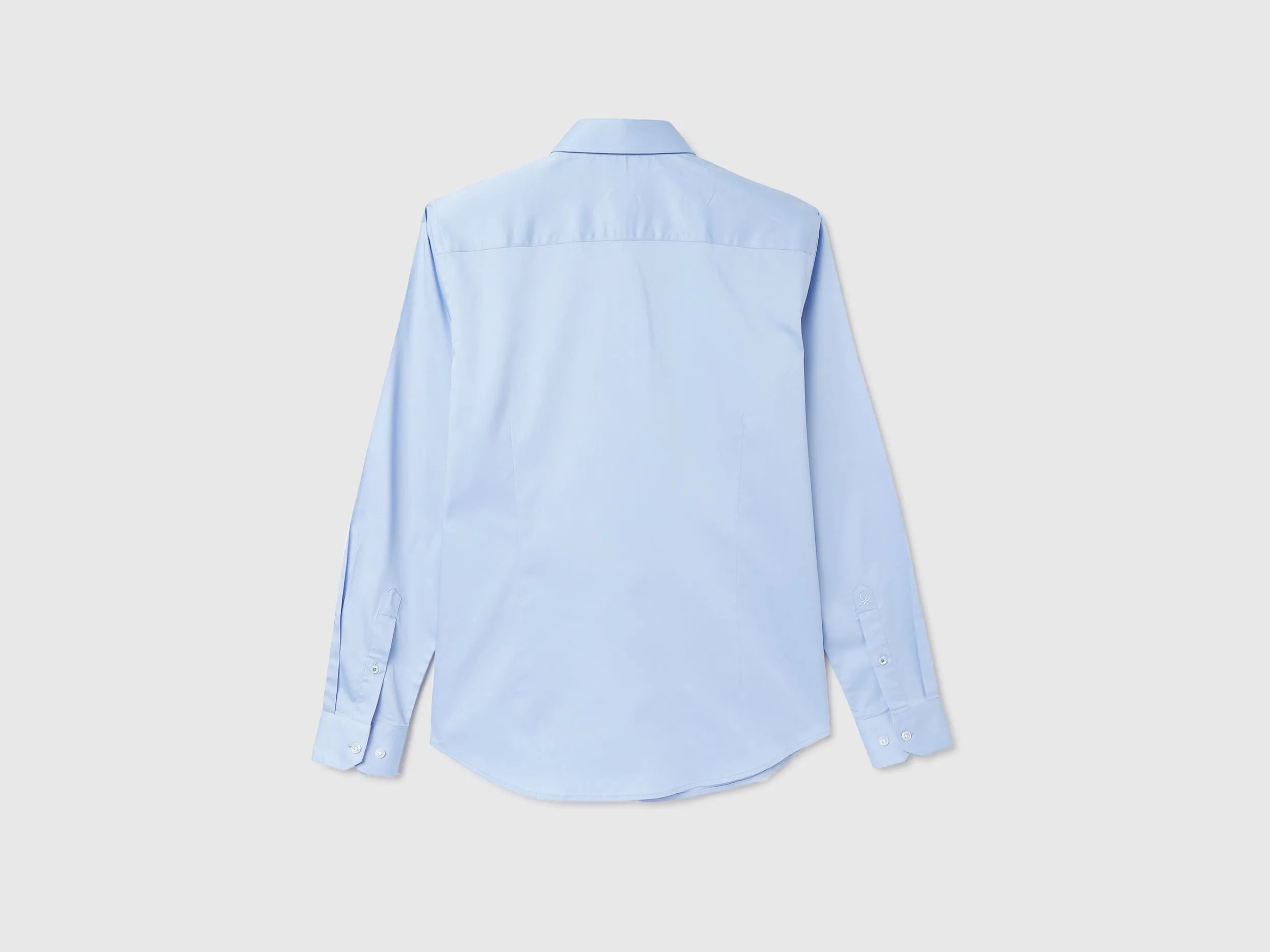 Slim Fit Spread Collar Solid Shirt