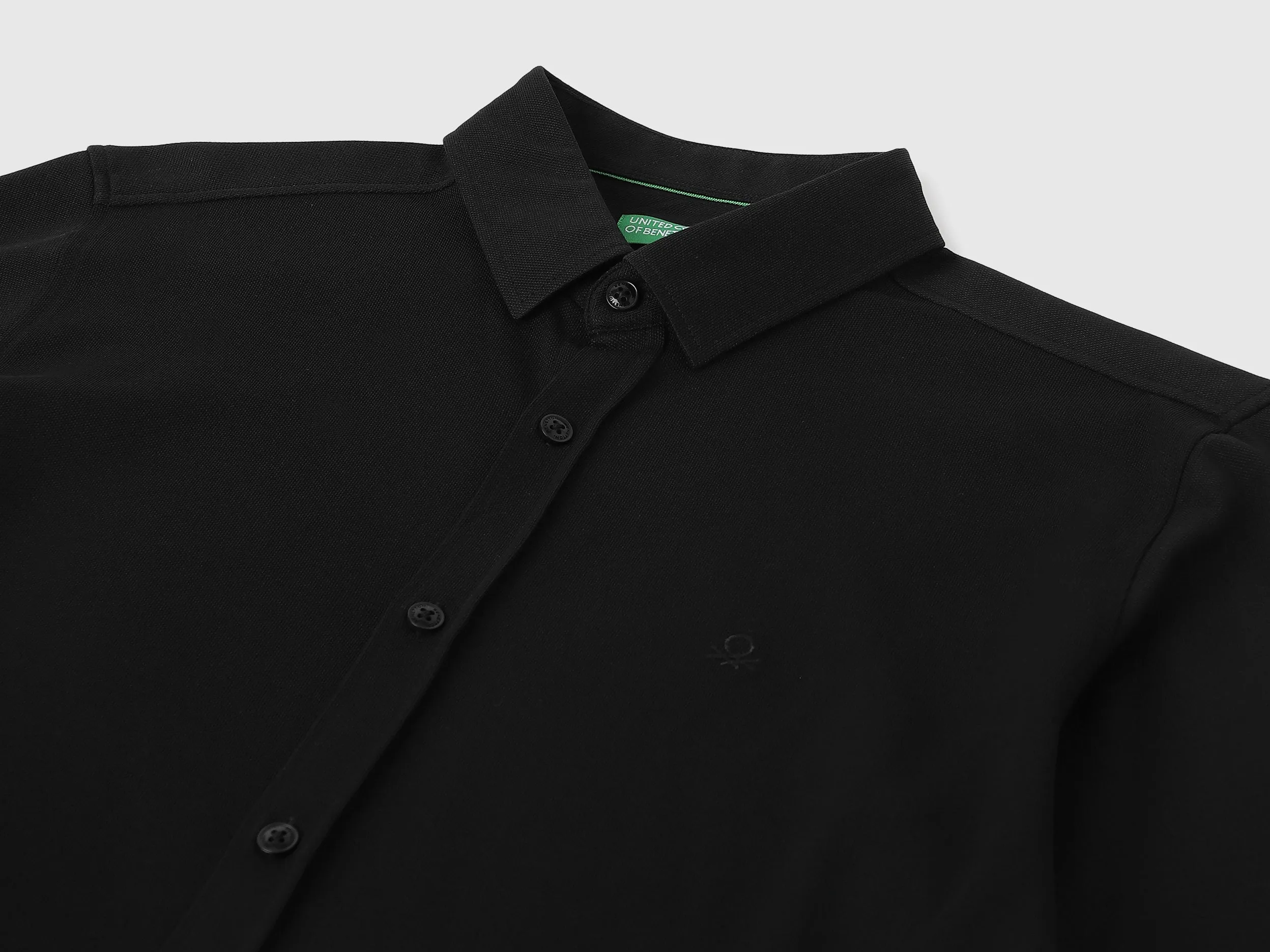 Slim Fit Spread Collar Solid Shirts