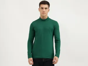 Slim Fit Turtle Neck Solid T-Shirt