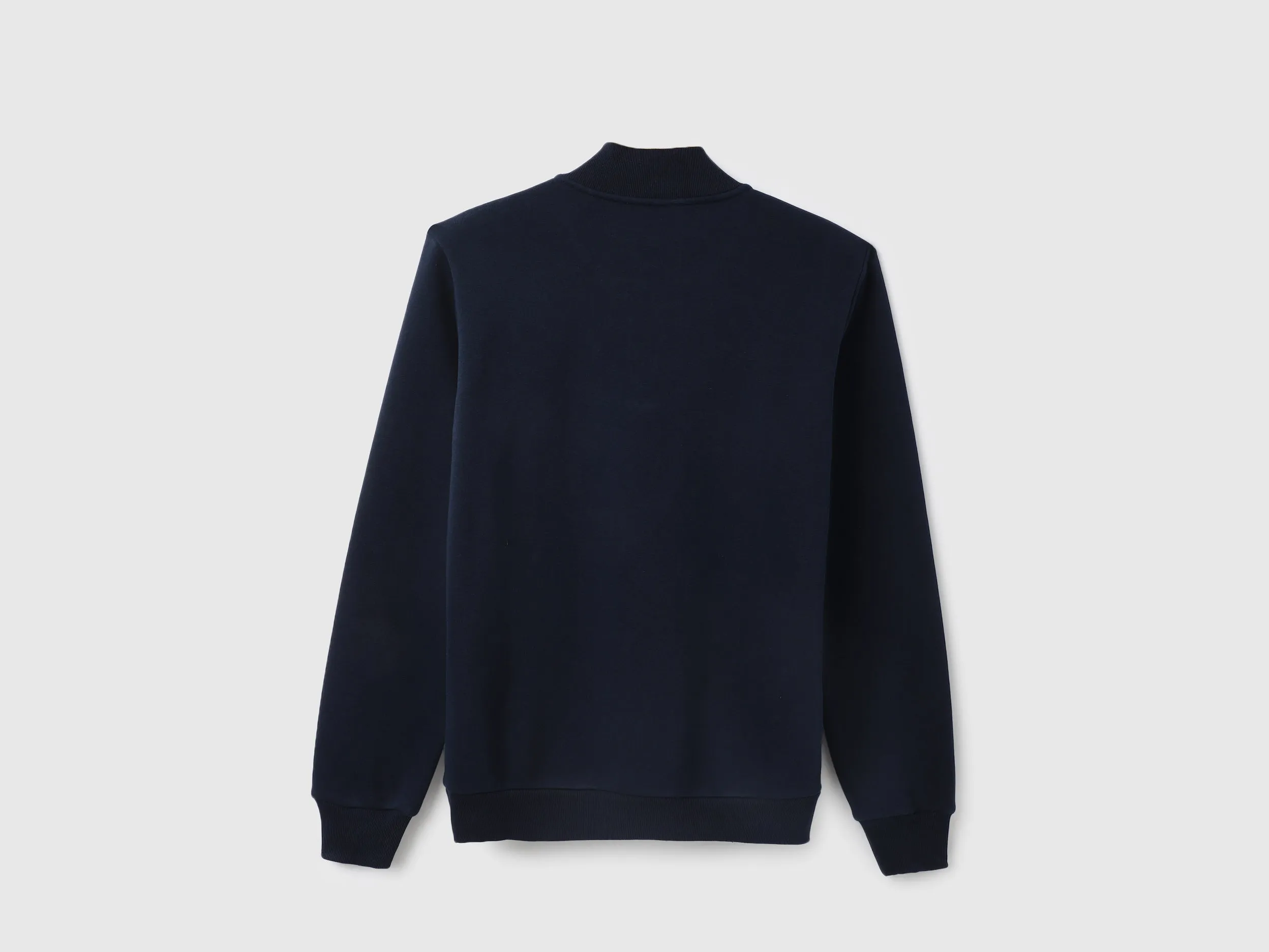 Slim Fit Zip Neck Solid Sweatshirts