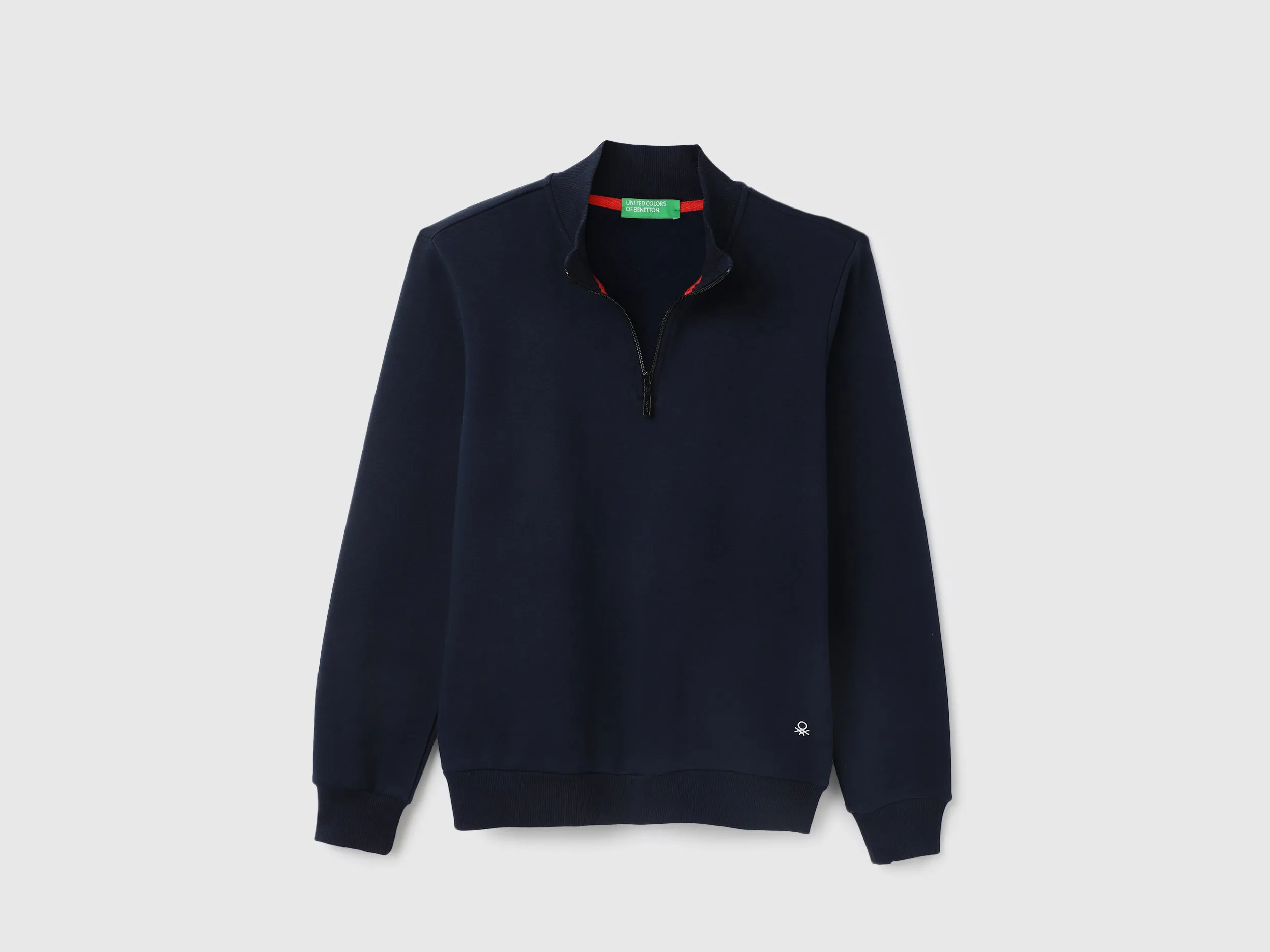 Slim Fit Zip Neck Solid Sweatshirts