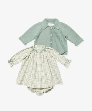 Smocked Dress Bundle, Green Tattersall
